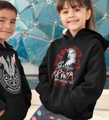 Bluza z kapturem dziecięca SIŁA PŁYNIE Z KRIWĄ